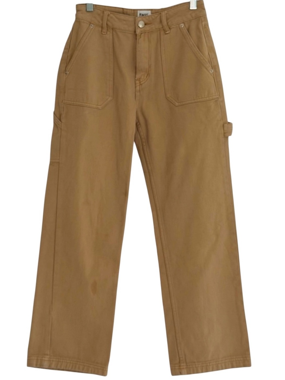 Princess Polly Carpenter Jeans Tan Size 4 High Rise Straight Leg Y2K Utility